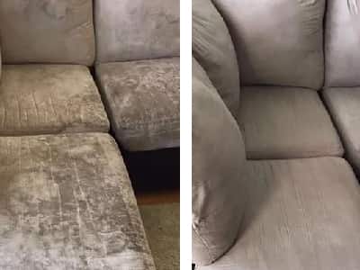 cleaning furniture before and after